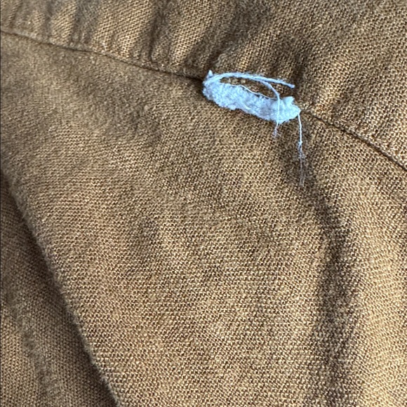 Free People Brown Linen Vneck Sleeveless Shirt Size Medium - Picture 8 of 8